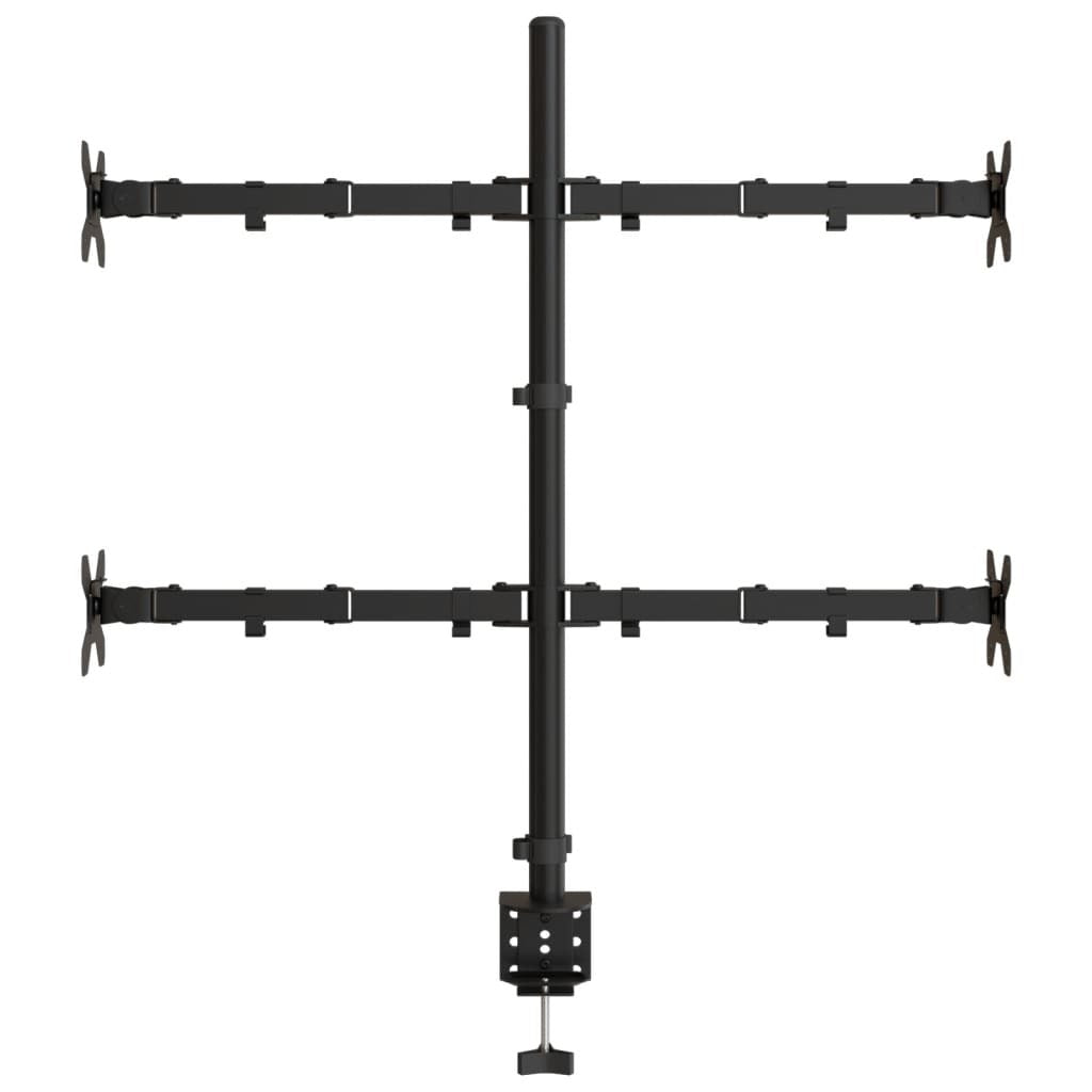 Adjustable Monitor Desk Mount – Steel Arm for 13"-27" Screens, VESA 75/100 mm, Clamp & Grommet
