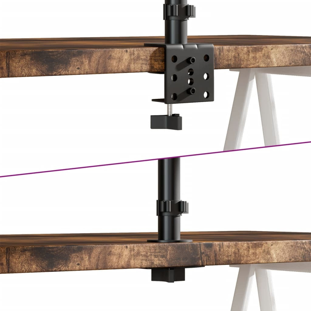 Adjustable Monitor Desk Mount – Steel Arm for 13"-27" Screens, VESA 75/100 mm, Clamp & Grommet
