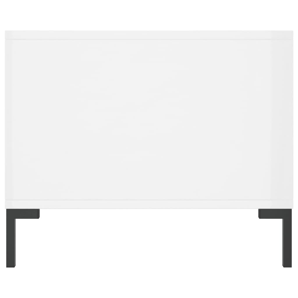 Coffee Table High Gloss White 90x50x40 cm Engineered Wood