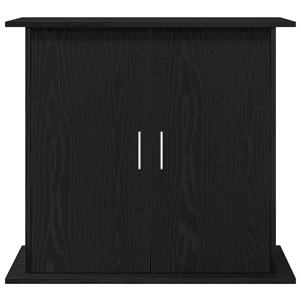 Aquarium Stand – 81x36x73 cm Black Oak | Engineered Wood Cabinet with Storage for Fish Tank