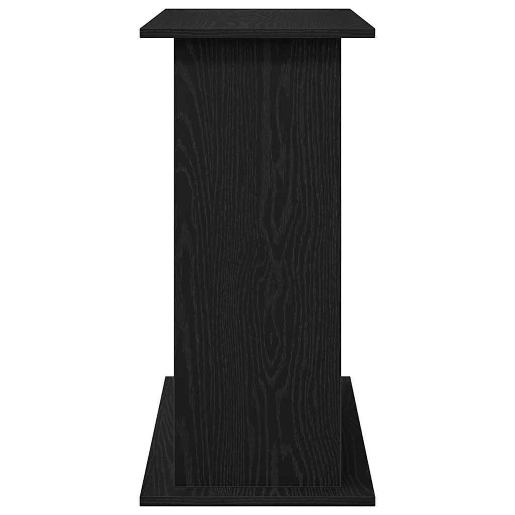 Aquarium Stand – 81x36x73 cm Black Oak | Engineered Wood Cabinet with Storage for Fish Tank