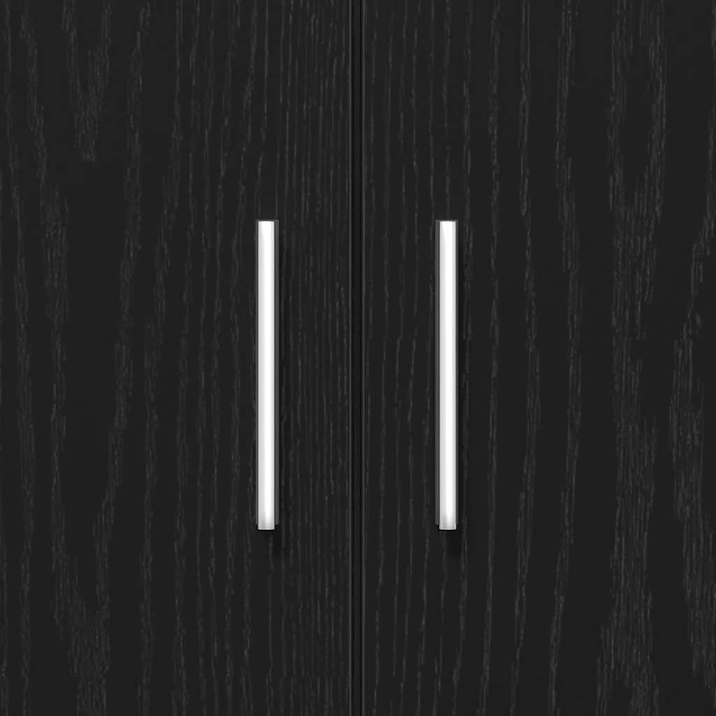 Aquarium Stand – 81x36x73 cm Black Oak | Engineered Wood Cabinet with Storage for Fish Tank