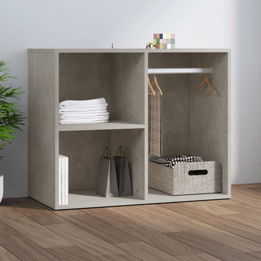 Concrete Grey Dressing Cabinet – 80x40x65 cm | Smoked Oak Look | Engineered Wood Storage Unit