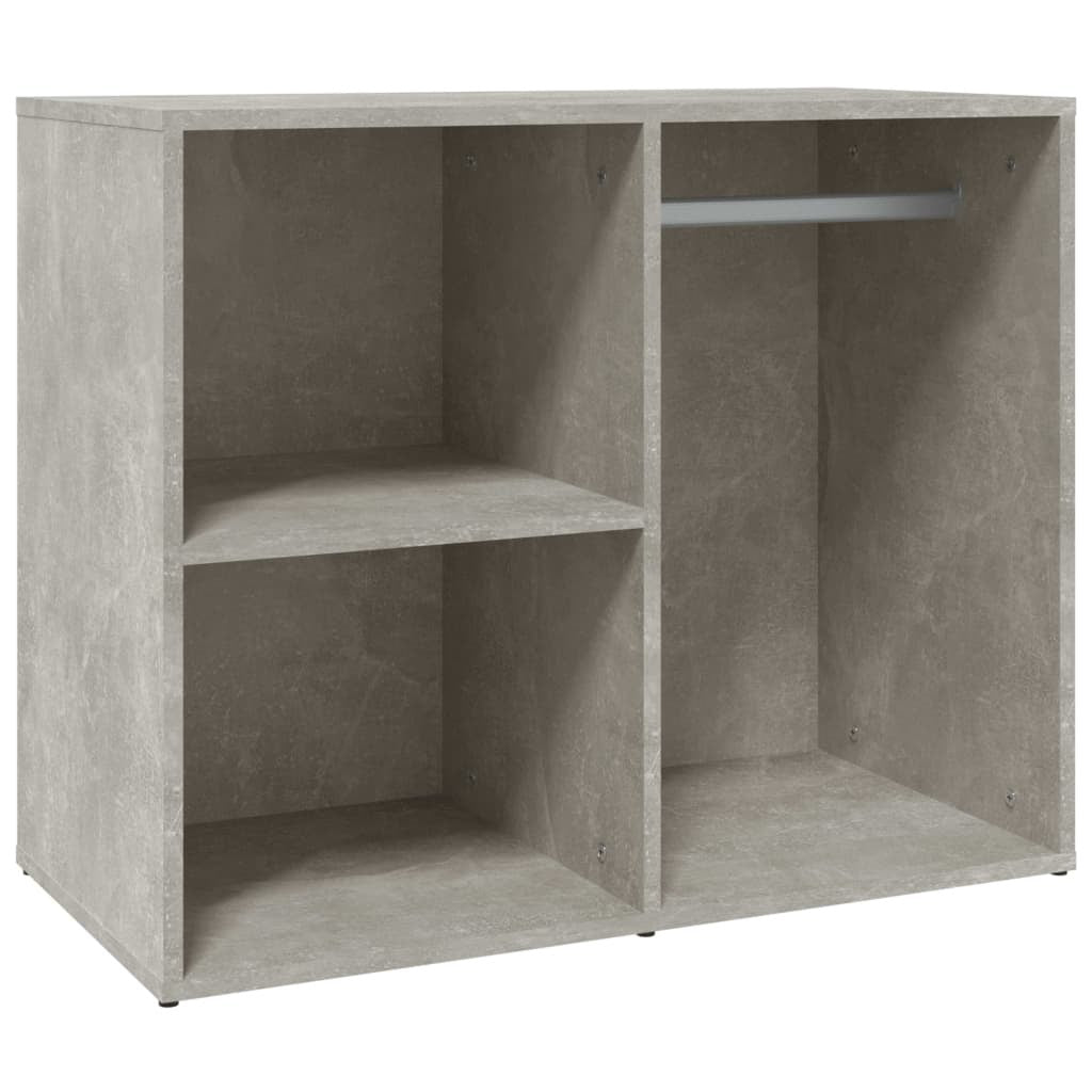 Concrete Grey Dressing Cabinet – 80x40x65 cm | Smoked Oak Look | Engineered Wood Storage Unit