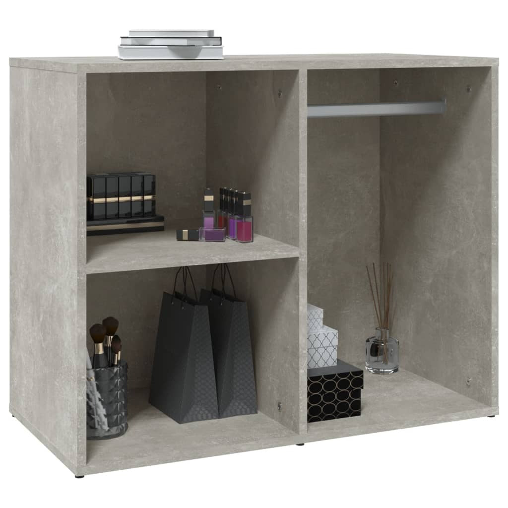 Concrete Grey Dressing Cabinet – 80x40x65 cm | Smoked Oak Look | Engineered Wood Storage Unit