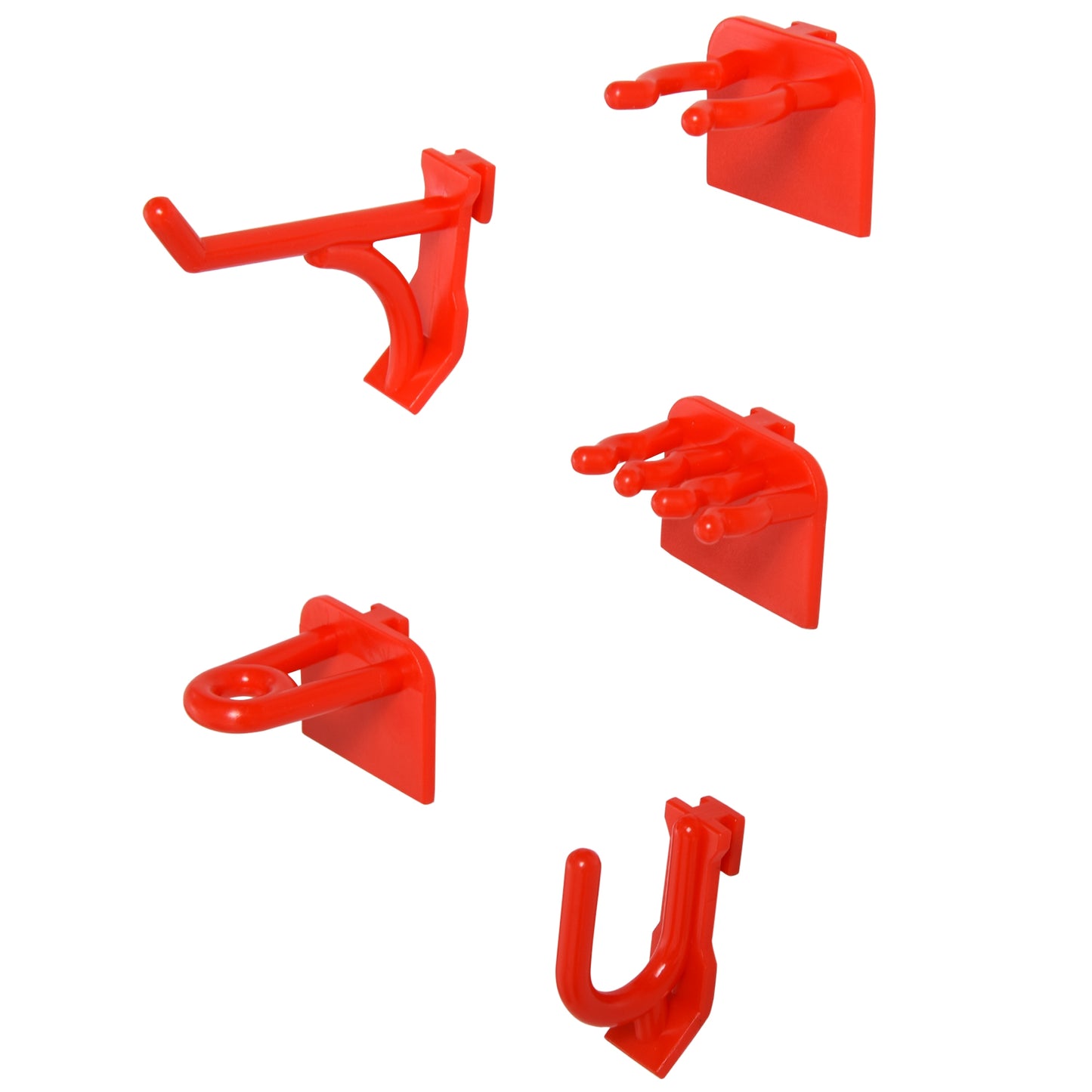 Wall Mounted Garage Tool Organiser – Heavy-Duty Pegboard Storage Unit (Grey/Red)