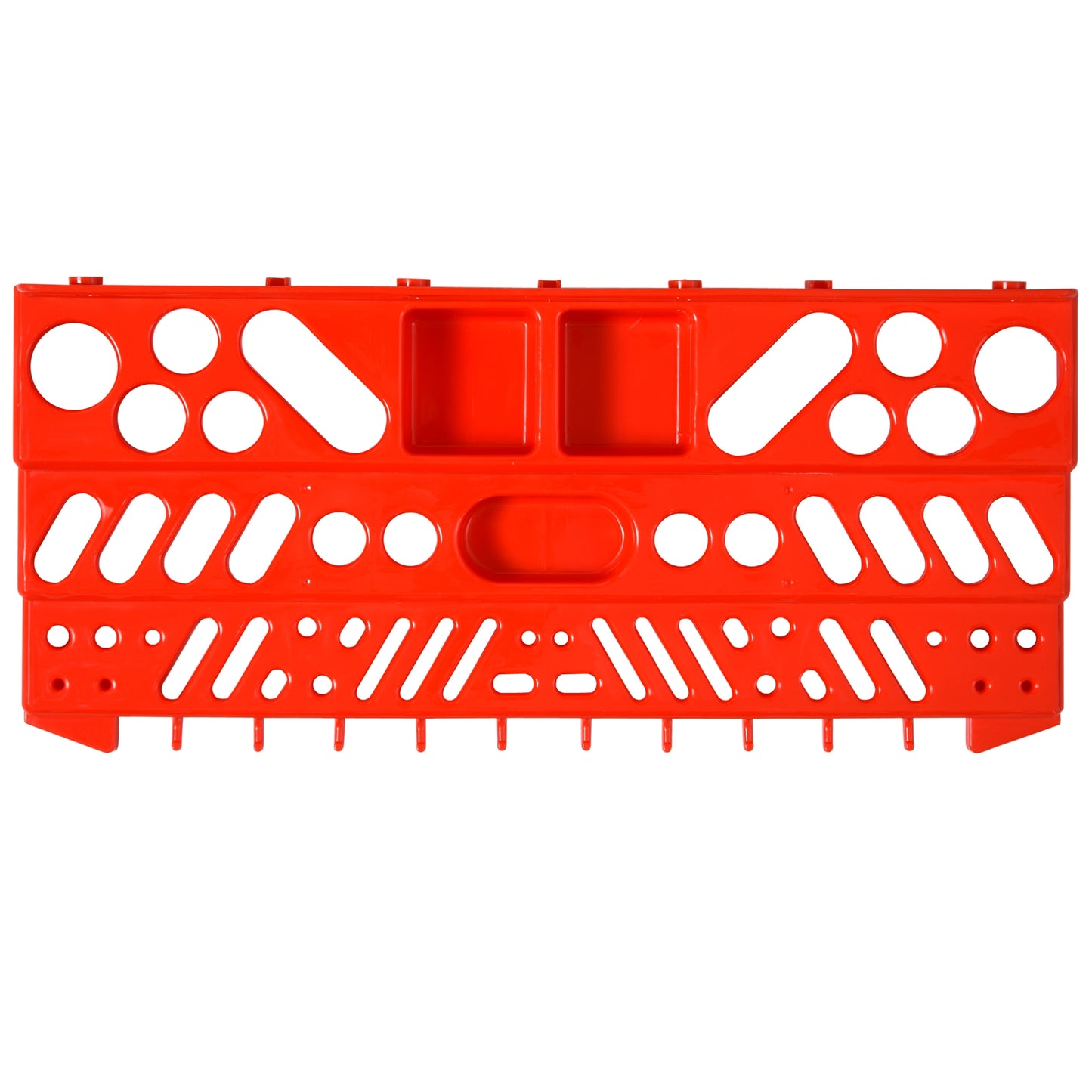 Wall Mounted Garage Tool Organiser – Heavy-Duty Pegboard Storage Unit (Grey/Red)
