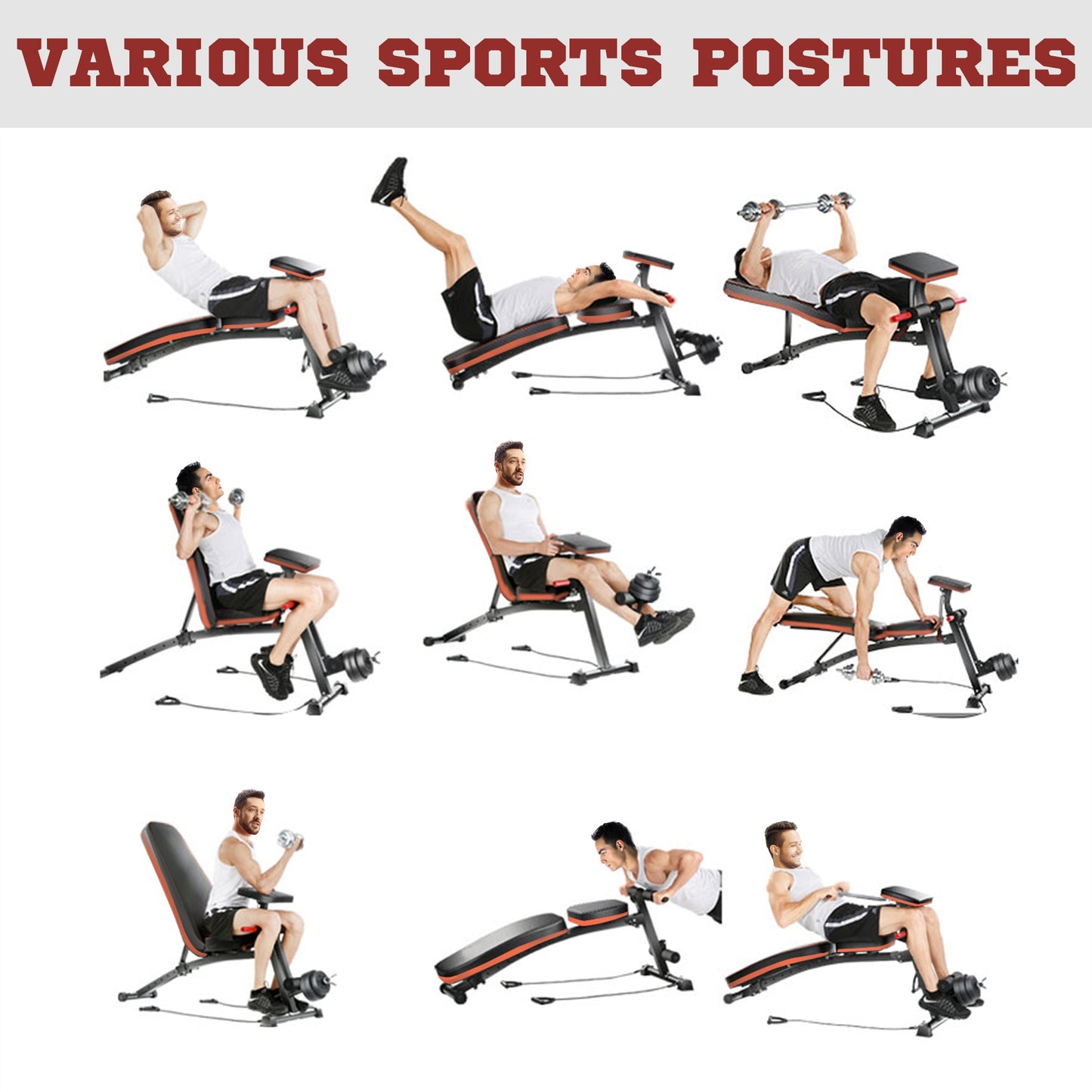 Foldable Dumbbell Bench ā 7 Incline Adjustable Weight Training Bench for Home Gym