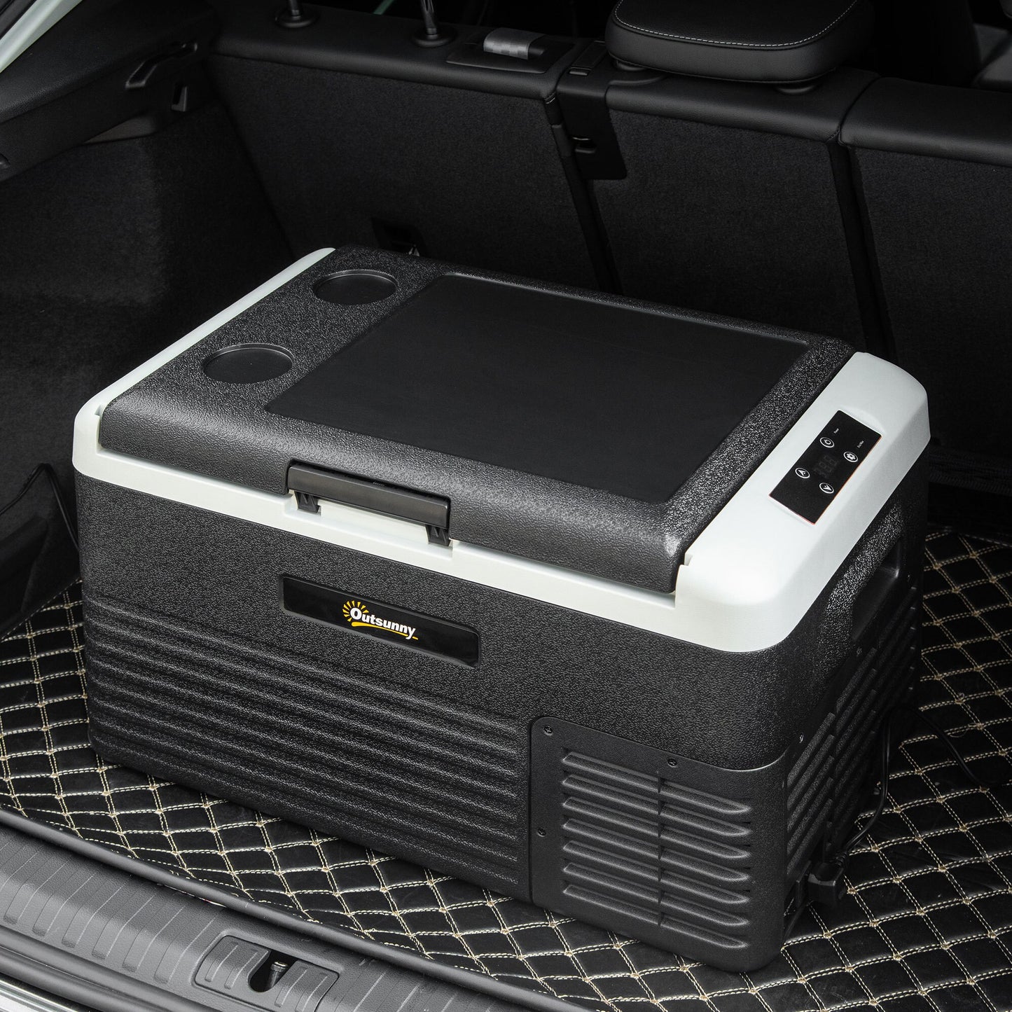 30L 12V Portable Car Refrigerator – Freezer for Camping, Driving, and Outdoor Adventures by Outsunny