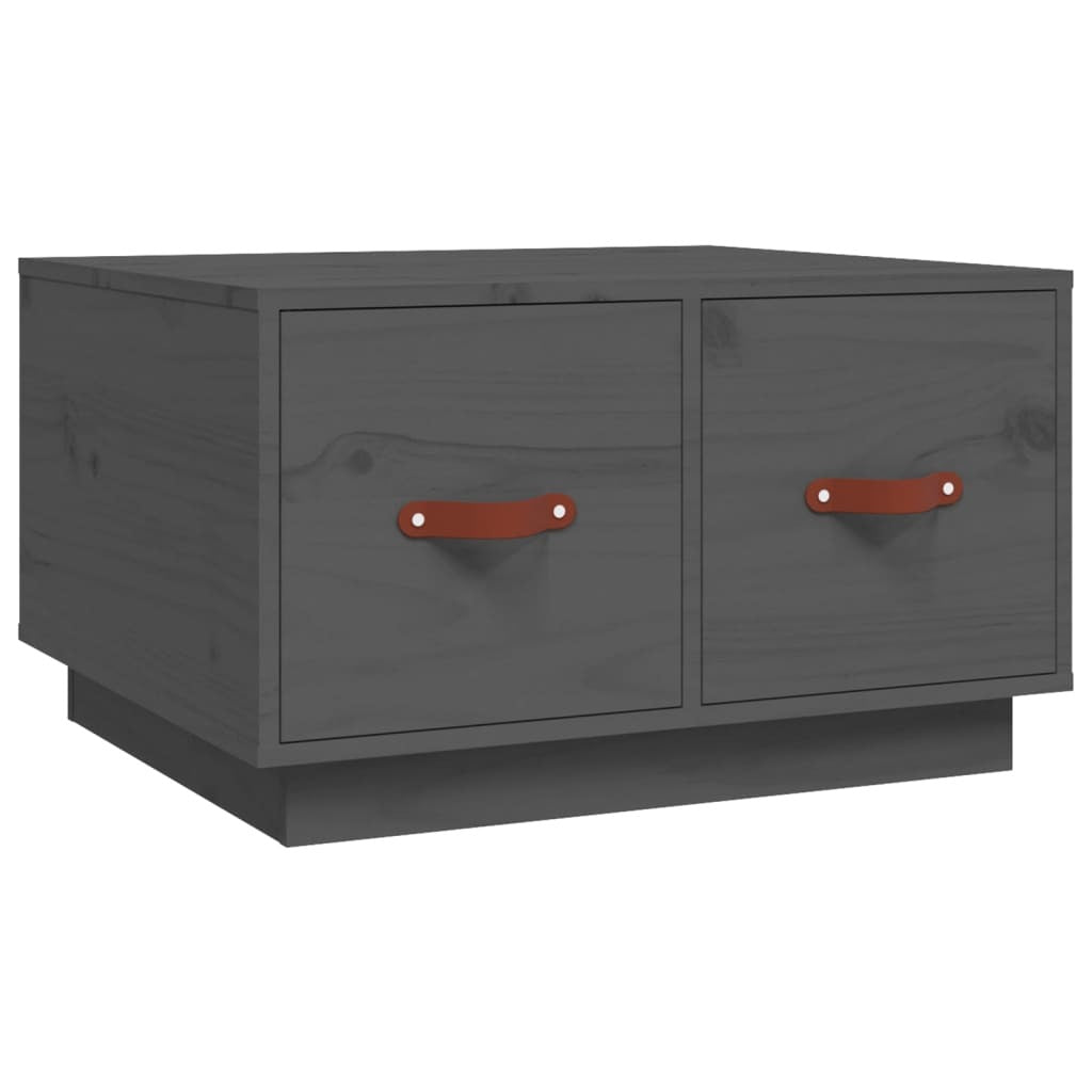 Grey Coffee Table – 60x53x35 cm | Solid Pinewood Modern Accent Table