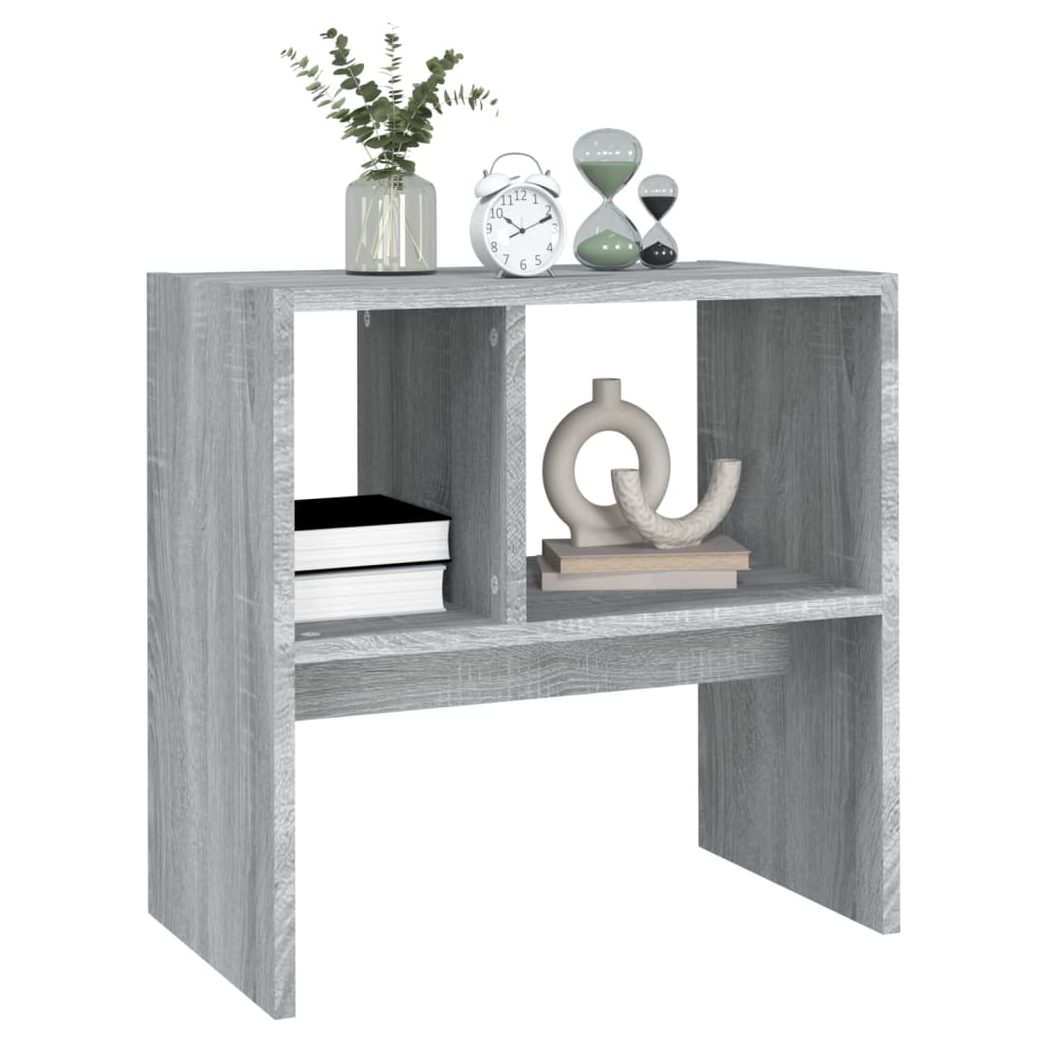 Grey Sonoma Side Table – 50x30x50 cm | Modern Engineered Wood Accent Table for Small Spaces