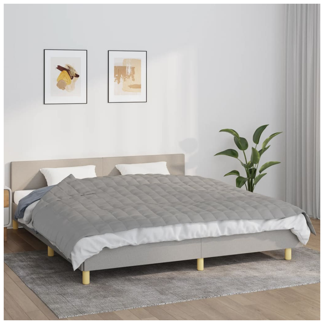 Weighted Blanket – 7kg Grey Cotton Fabric – 155x220 cm | Calming & Hypoallergenic