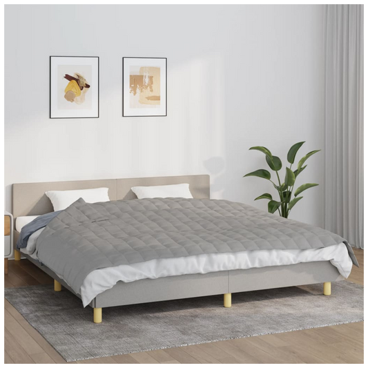 Weighted Blanket – 7kg Grey Cotton Fabric – 155x220 cm | Calming & Hypoallergenic