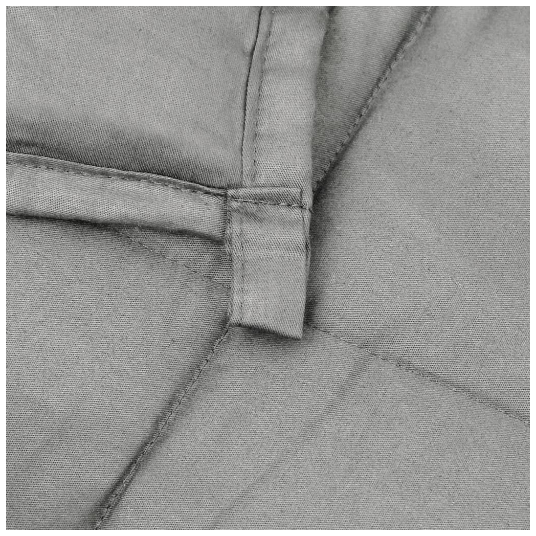 Weighted Blanket – 7kg Grey Cotton Fabric – 155x220 cm | Calming & Hypoallergenic