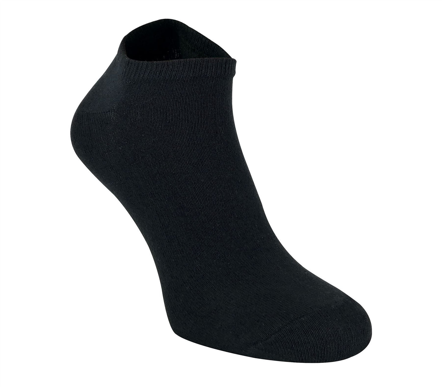 12-Pack Black Cotton Trainer Socks – Men’s Size 4-6 UK | Breathable & Soft