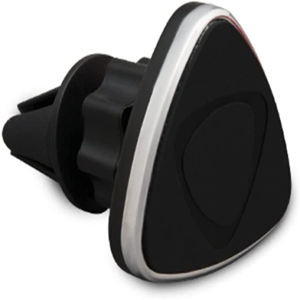 Universal Magnetic Phone Car Mount – Silver | 360° Rotation, Air Vent Clip, All Phones