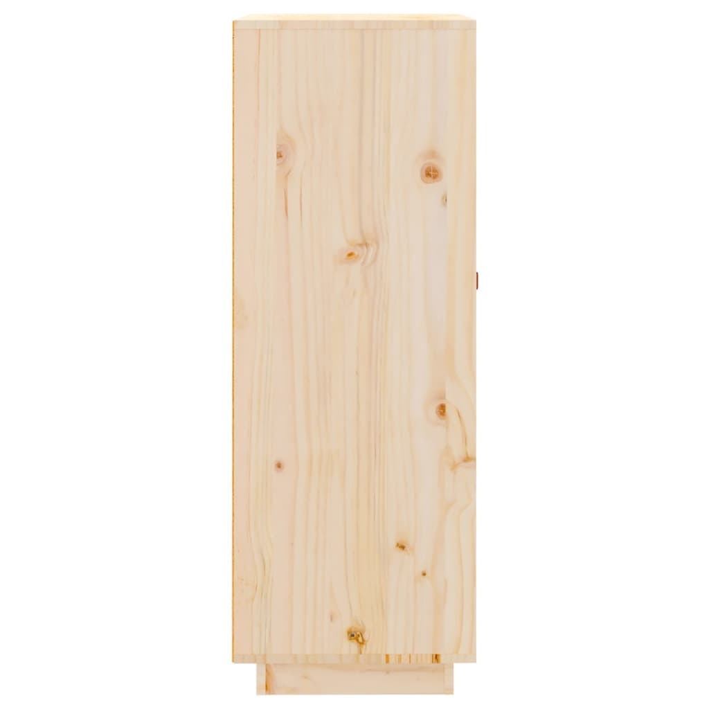 Wine Cabinet Solid Wood Pine – 45x34x100 cm – Sturdy Frame with Ample Storage for 16 Bottles