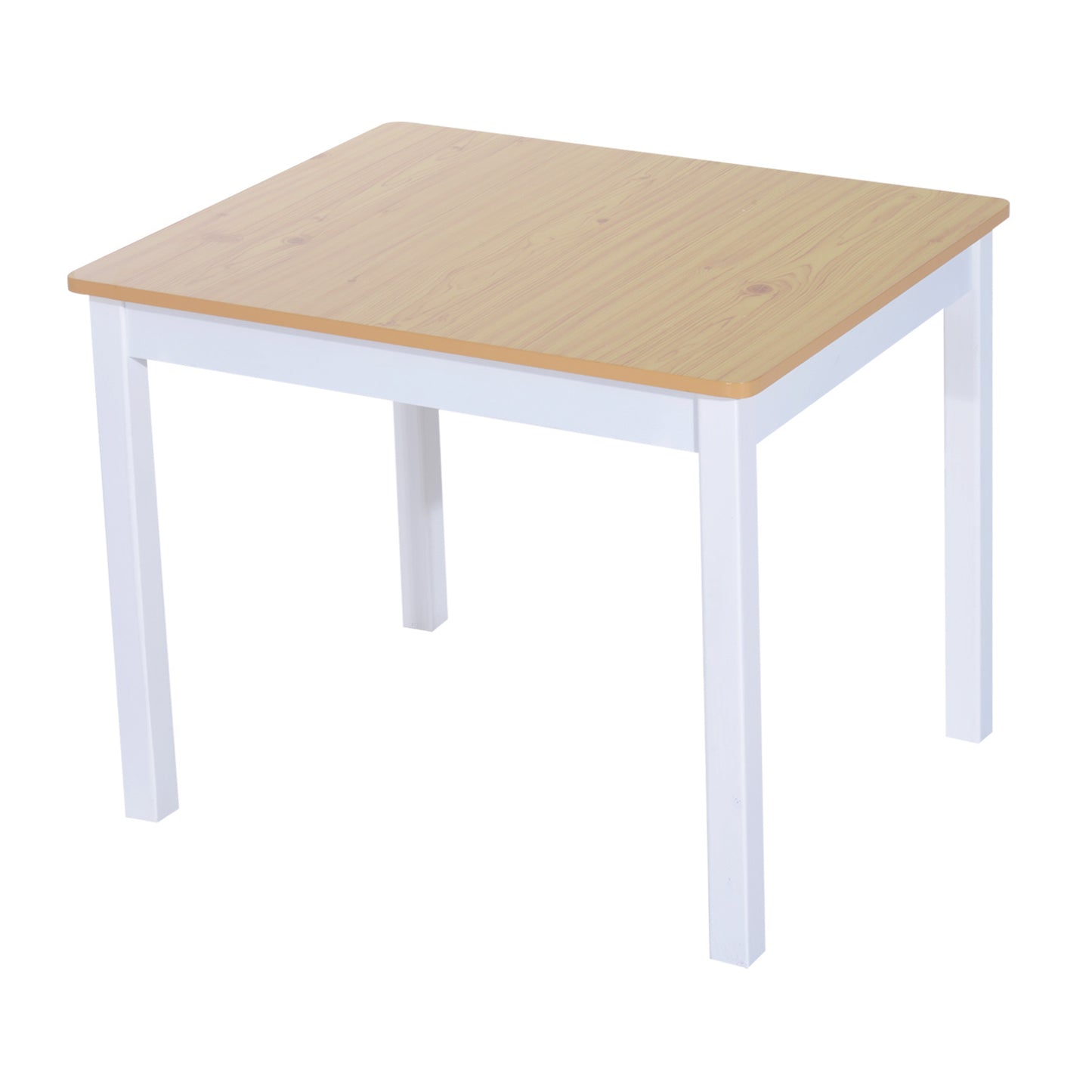 Kids Wooden Table, Chair & Storage Bench Set – 4 Piece | HOMCOM