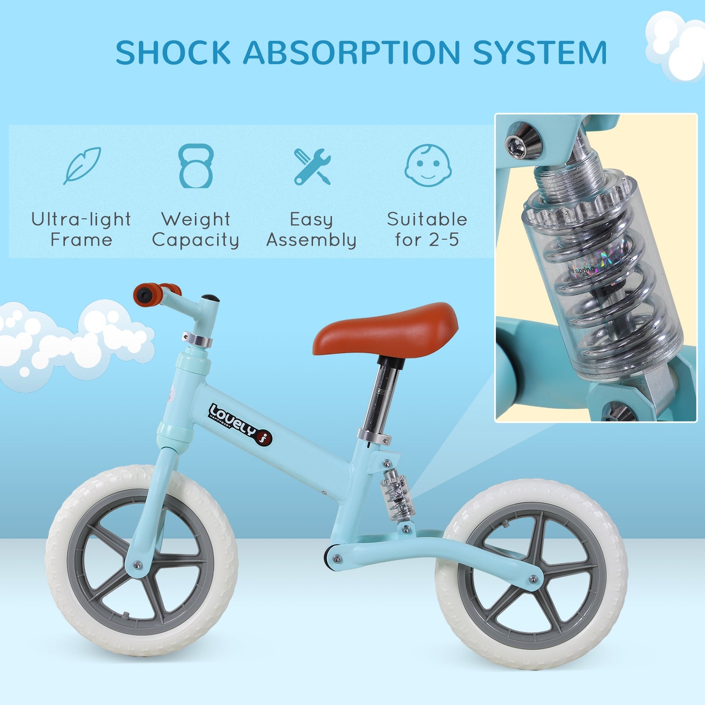 Kids Balance Bike – Adjustable No-Pedal Bicycle for Ages 2-5