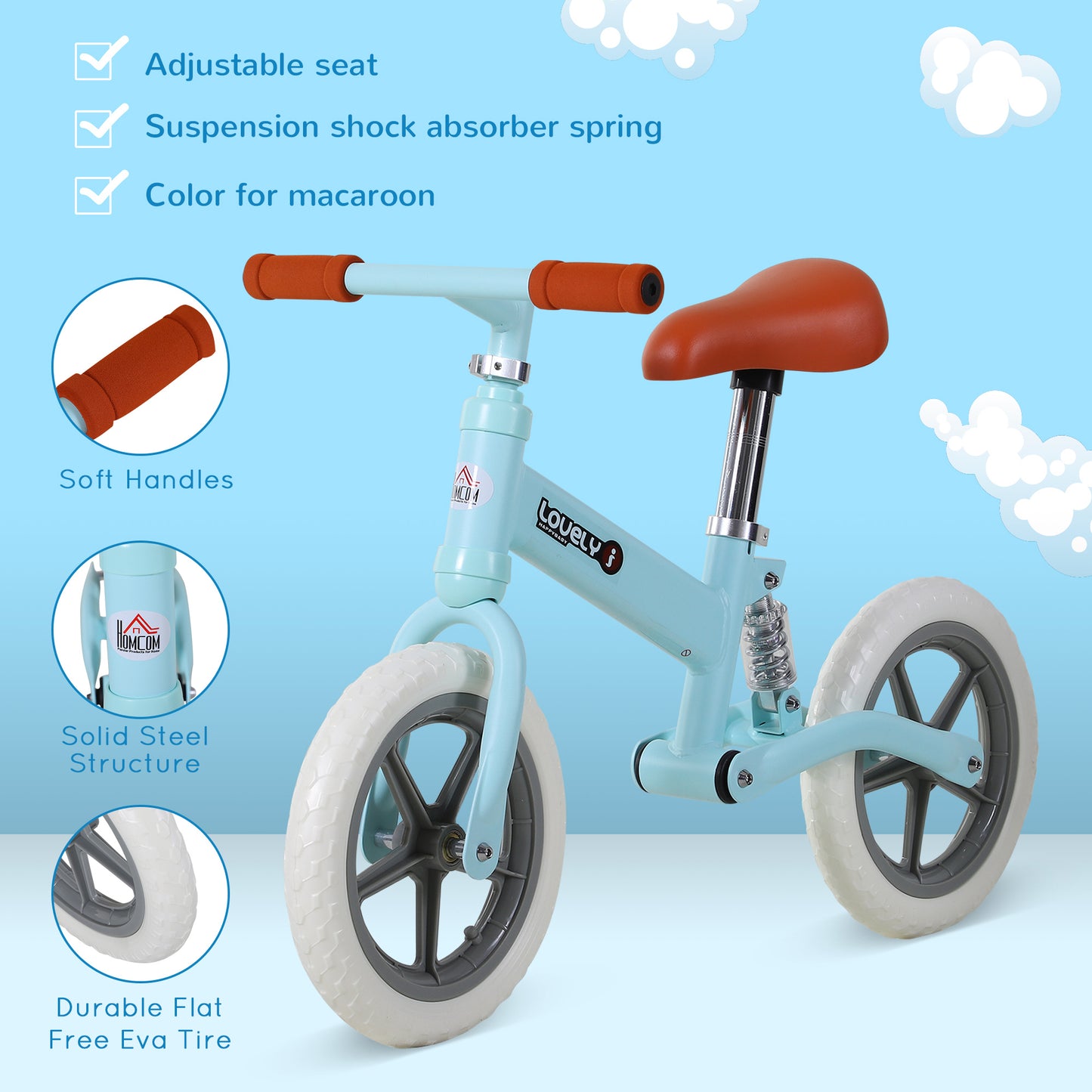 Kids Balance Bike – Adjustable No-Pedal Bicycle for Ages 2-5