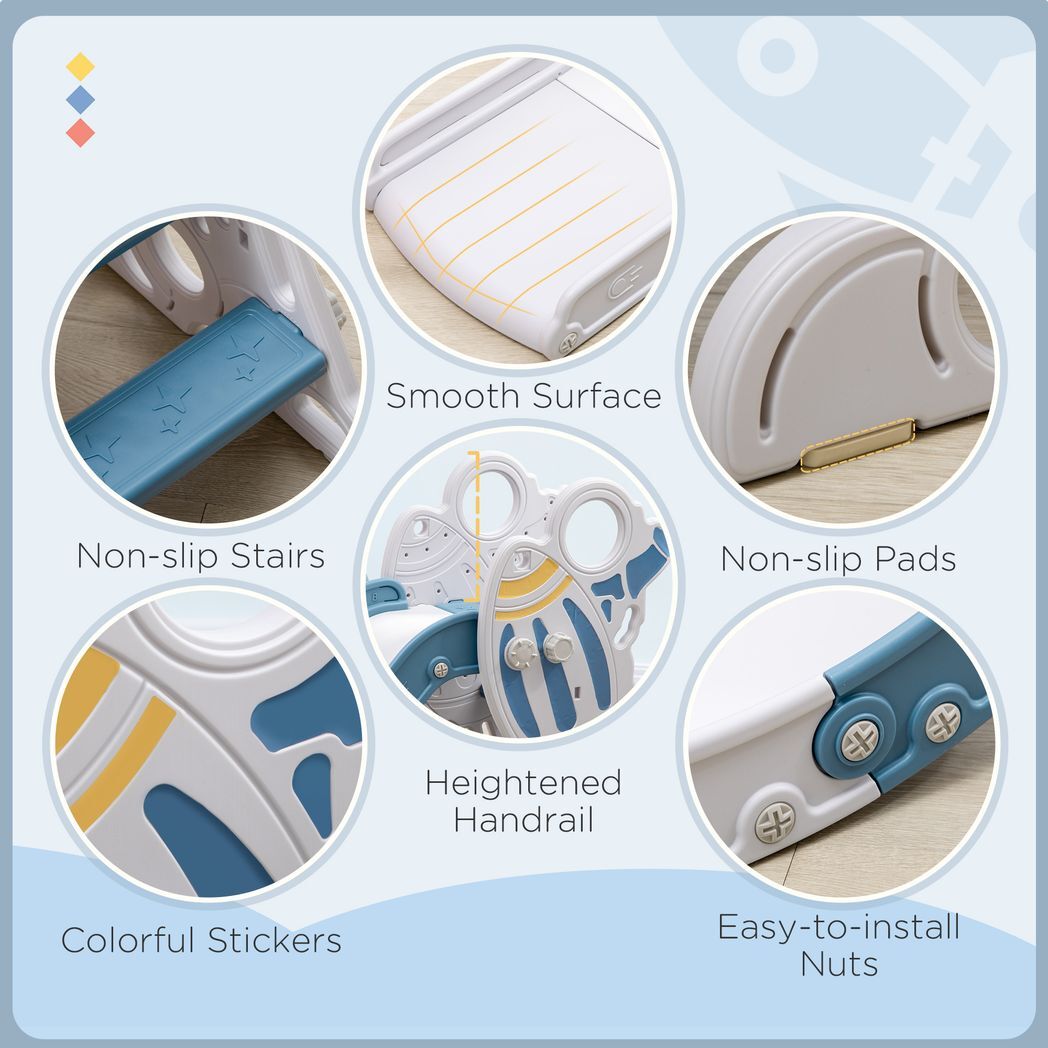 Baby Slide – Freestanding Space Theme Slide for Toddlers 1.5-3 Years | Blue