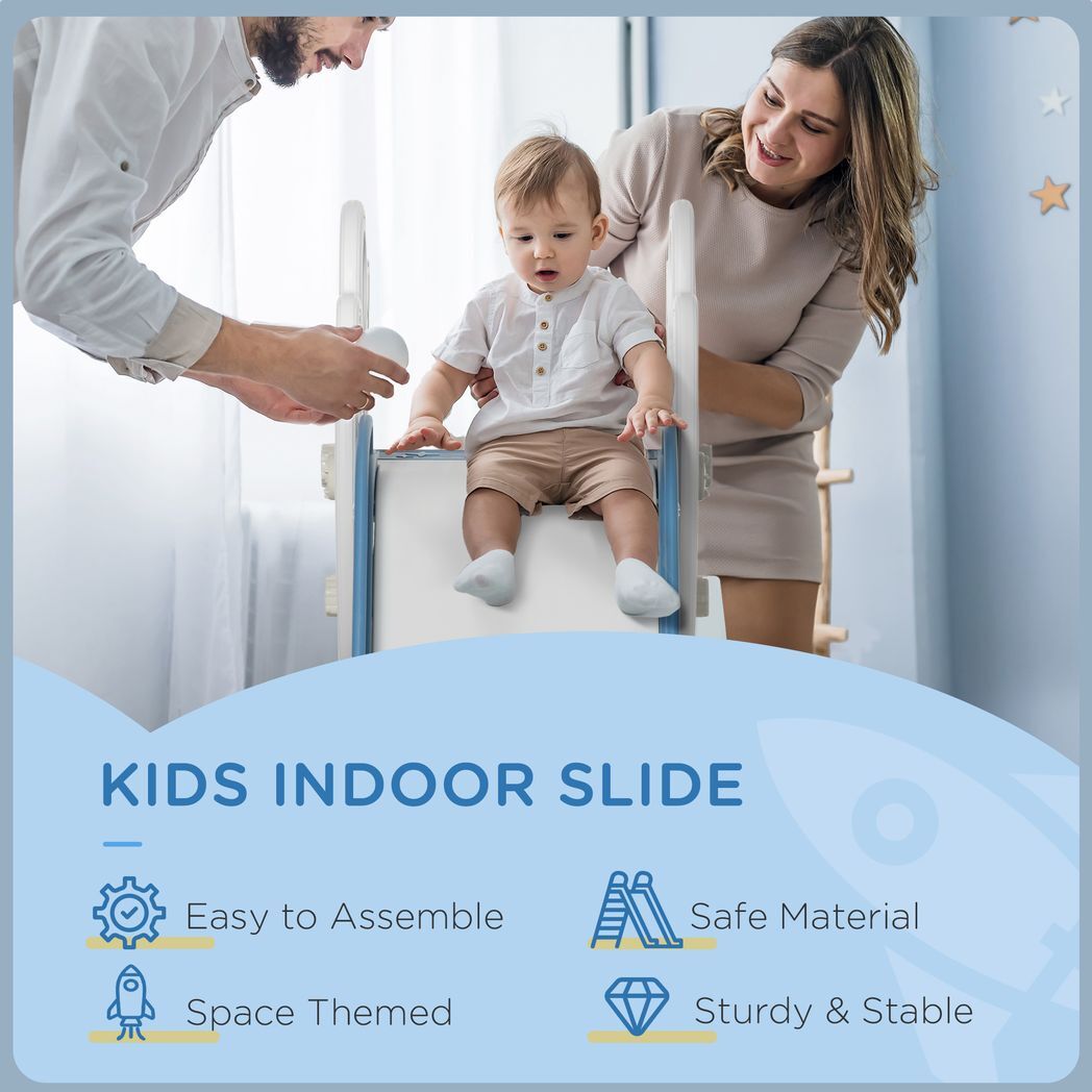 Baby Slide – Freestanding Space Theme Slide for Toddlers 1.5-3 Years | Blue