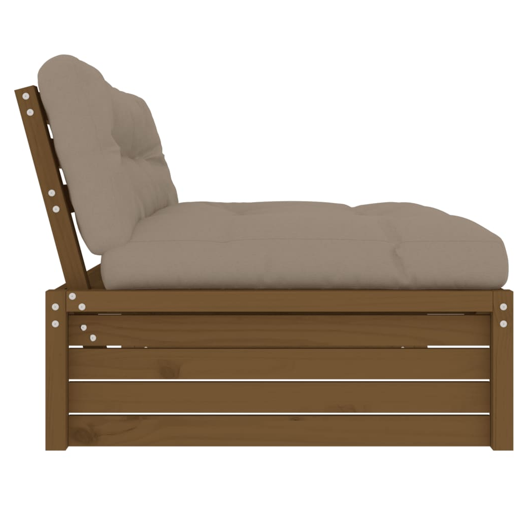 Middle Sofa Honey Brown 120x80 cm Solid Wood Pine