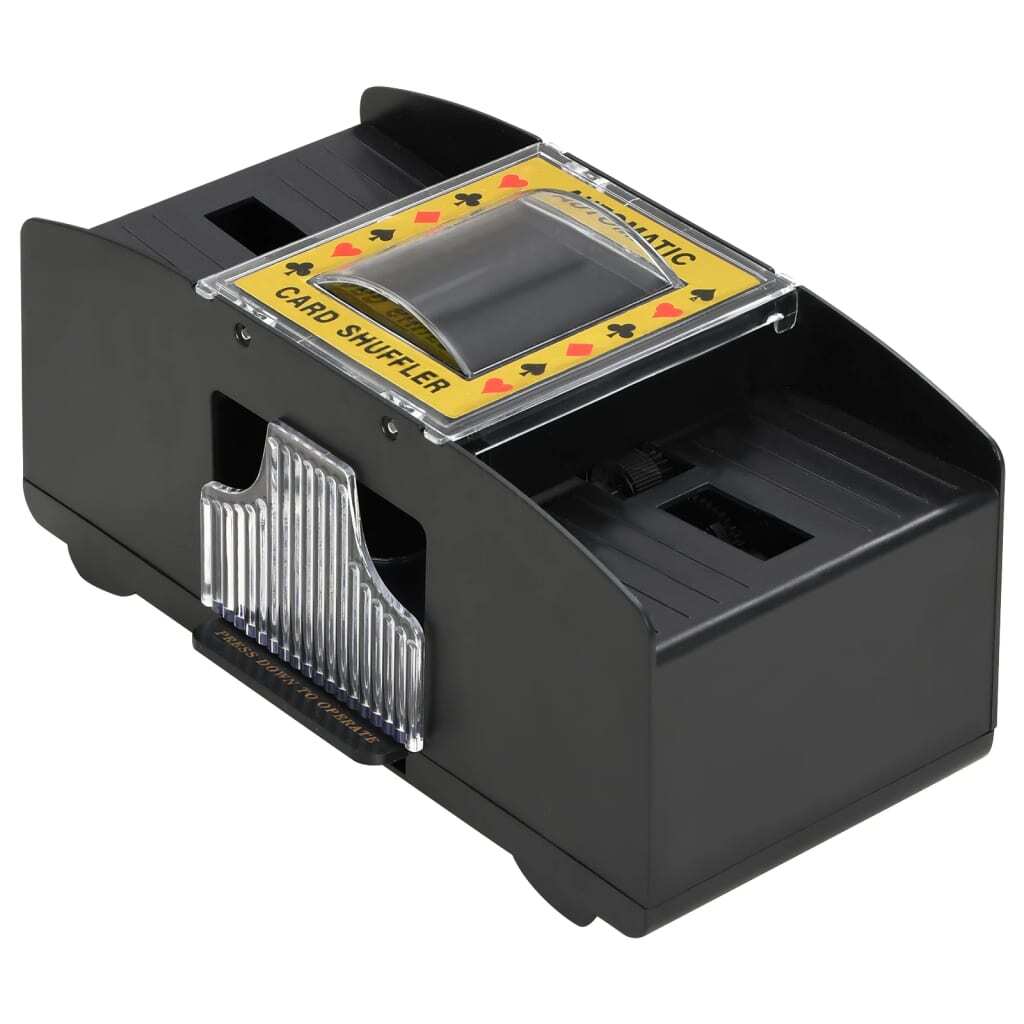 Automatic Card Shuffler – Black for 2 Decks, Battery Powered