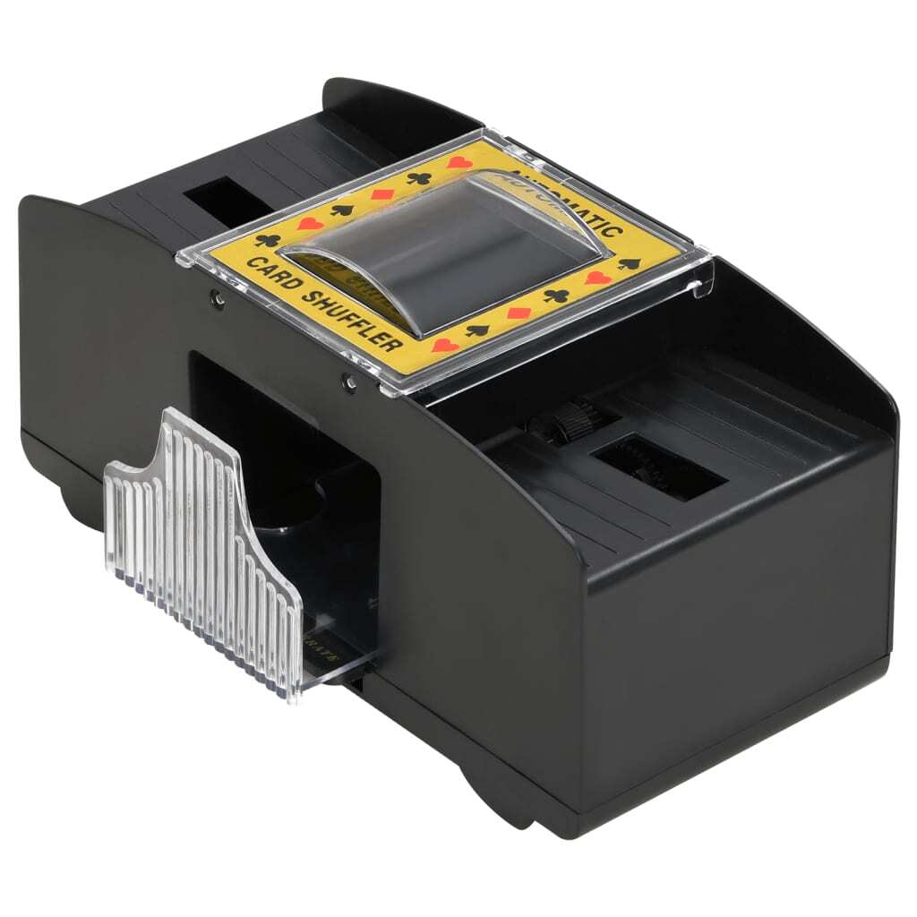 Automatic Card Shuffler – Black for 2 Decks, Battery Powered