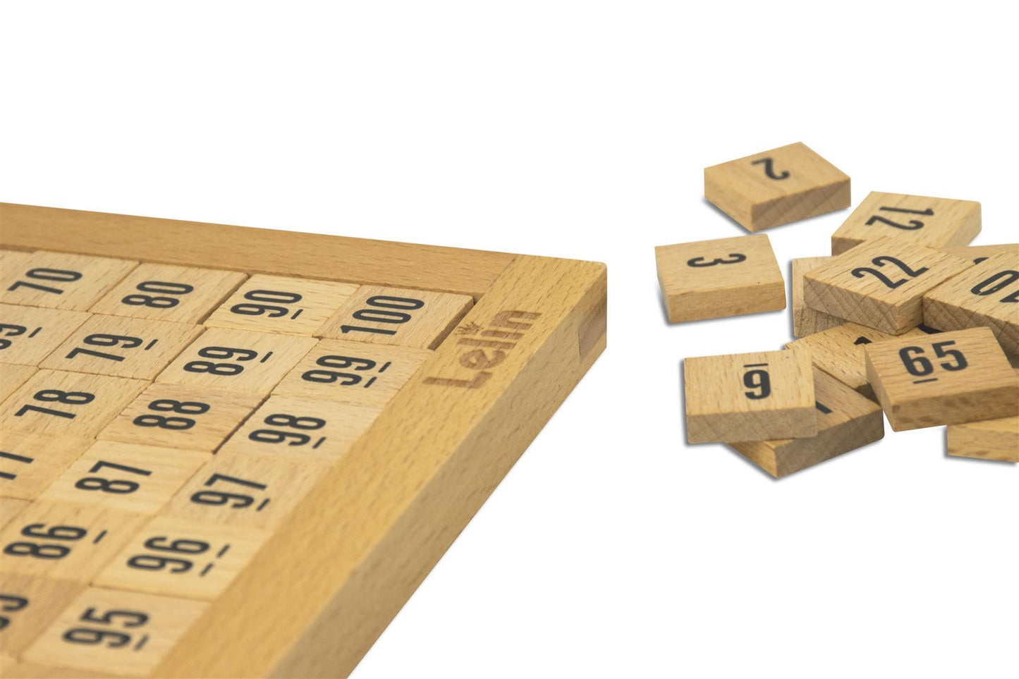 LELIN Wooden Hundred Board Game – Montessori 1 to 100 Number Learning Toy