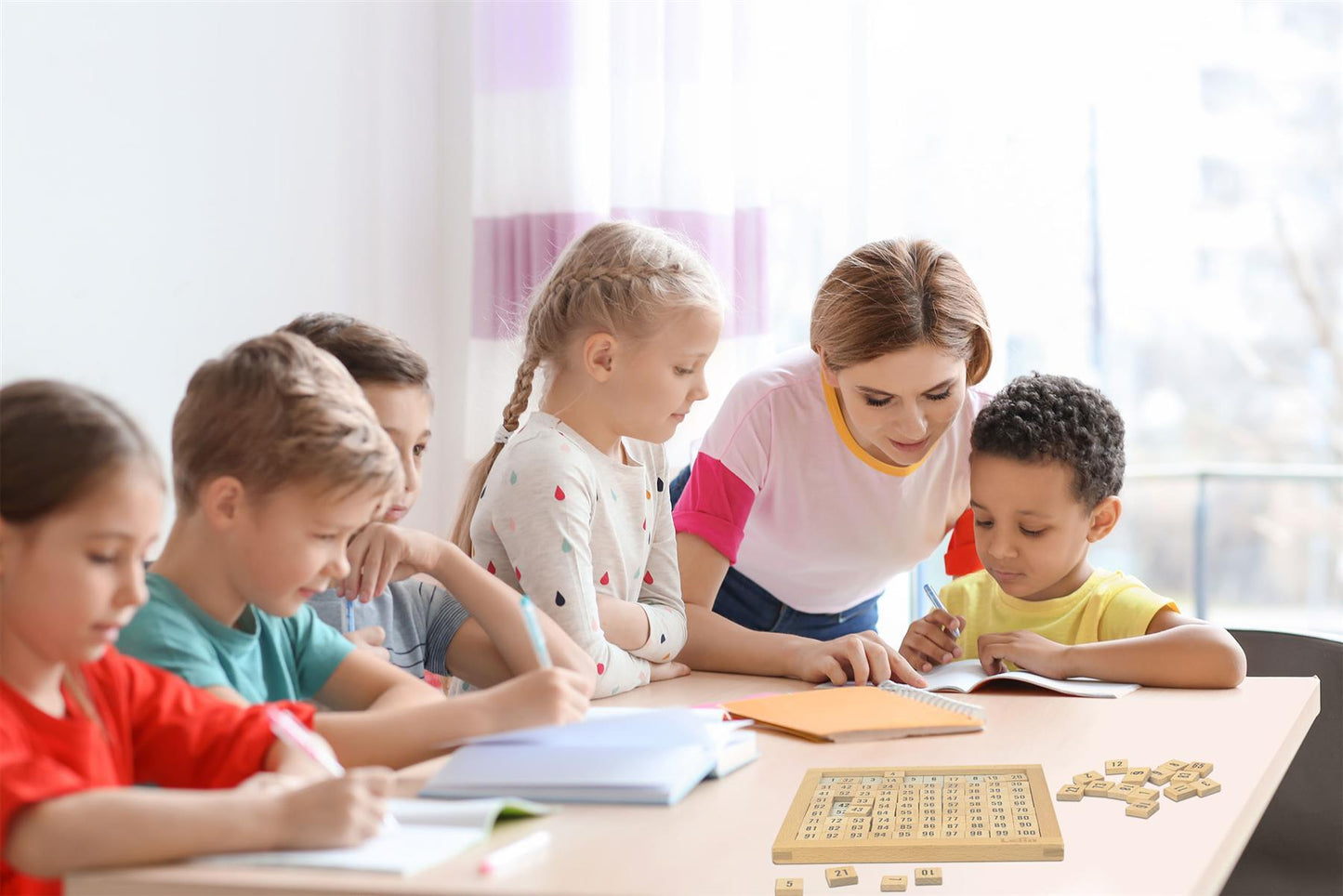 LELIN Wooden Hundred Board Game – Montessori 1 to 100 Number Learning Toy