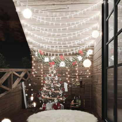 20m Globe Fairy String Lights – 200 Cold White LEDs, 8 Modes, USB Powered, Indoor/Outdoor