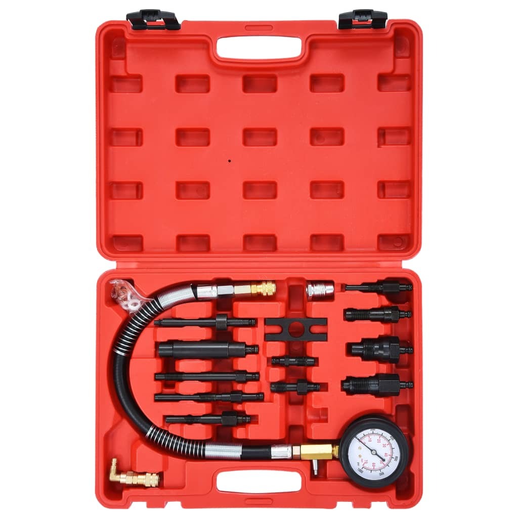 vidaXL 14 Piece Diesel Compression Gauge Test Kit