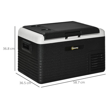 30L 12V Portable Car Refrigerator – Freezer for Camping, Driving, and Outdoor Adventures by Outsunny