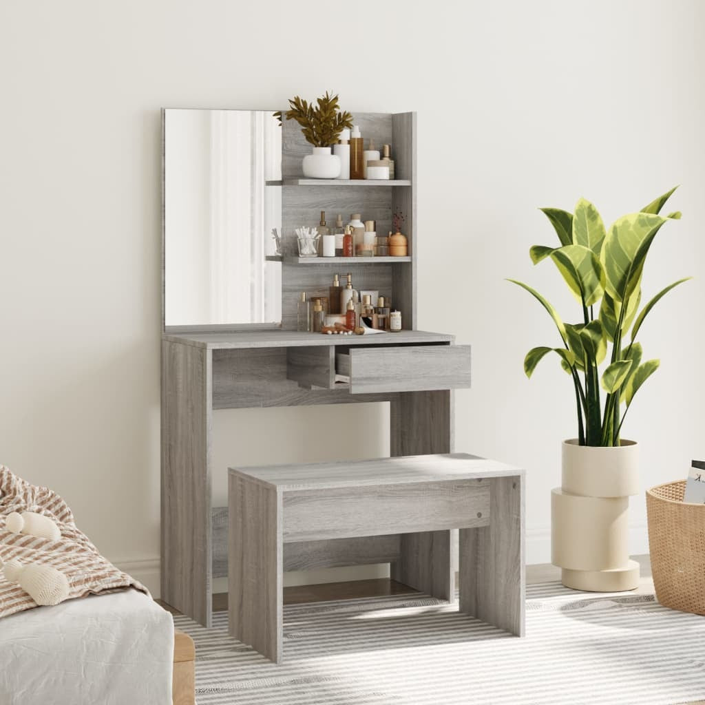 Dressing Table Set Grey Sonoma