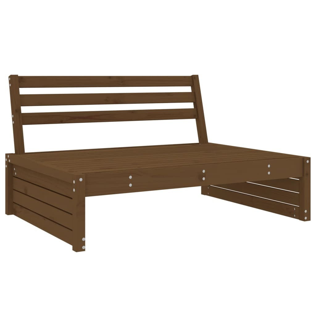 5 Piece Garden Lounge Set Honey Brown Solid Wood Pine