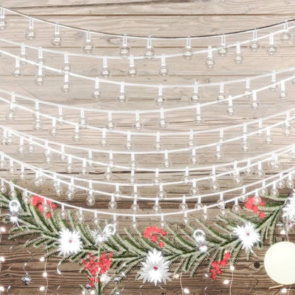 20m Globe Fairy String Lights – 200 Cold White LEDs, 8 Modes, USB Powered, Indoor/Outdoor