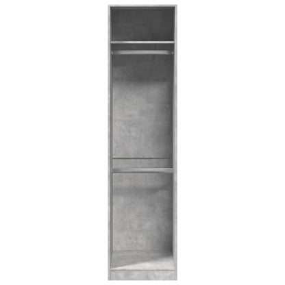Concrete Grey Wardrobe – 50x50x200 cm | Compact Engineered Wood Closet