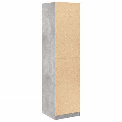 Concrete Grey Wardrobe – 50x50x200 cm | Compact Engineered Wood Closet