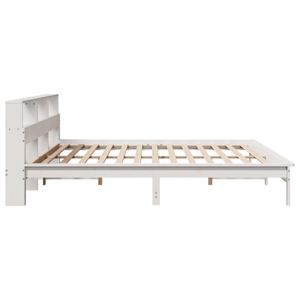 Bed Frame without Mattress White 180x200 cm Super King Solid Wood Pine