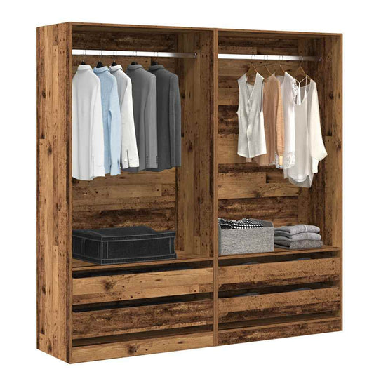 Wardrobe Old Wood 100x50x200 cm Engineered Wood