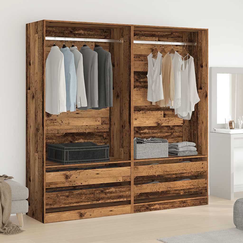 Wardrobe Old Wood 100x50x200 cm Engineered Wood