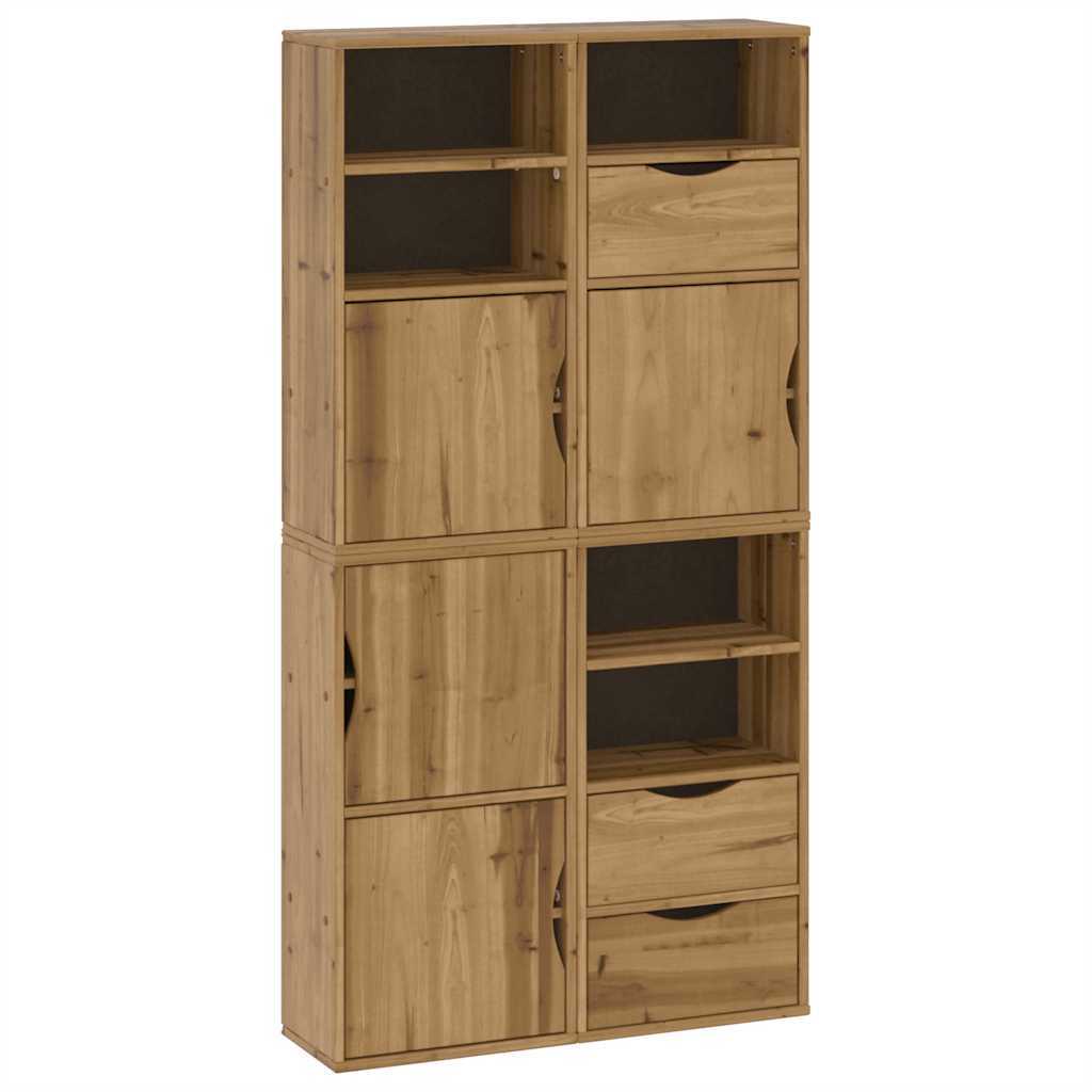 Side Cabinets 4 pcs "ODDA" 40x24x79 cm Solid Wood Pine