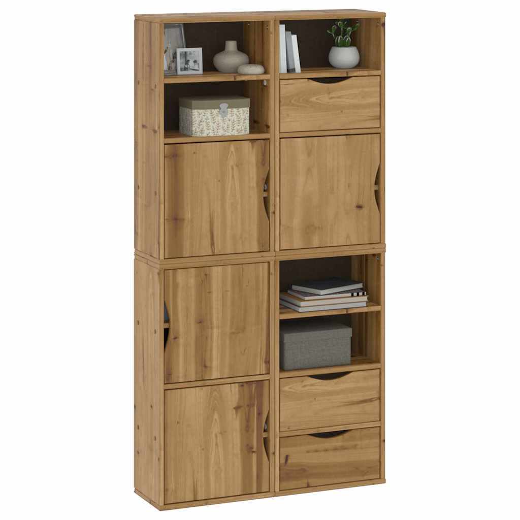 Side Cabinets 4 pcs "ODDA" 40x24x79 cm Solid Wood Pine