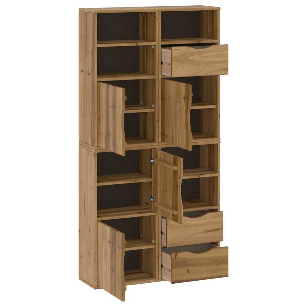 Side Cabinets 4 pcs "ODDA" 40x24x79 cm Solid Wood Pine