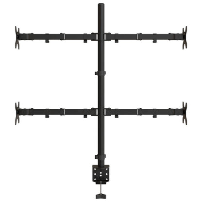 Adjustable Monitor Desk Mount – Steel Arm for 13"-27" Screens, VESA 75/100 mm, Clamp & Grommet