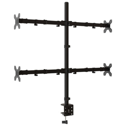 Adjustable Monitor Desk Mount – Steel Arm for 13"-27" Screens, VESA 75/100 mm, Clamp & Grommet