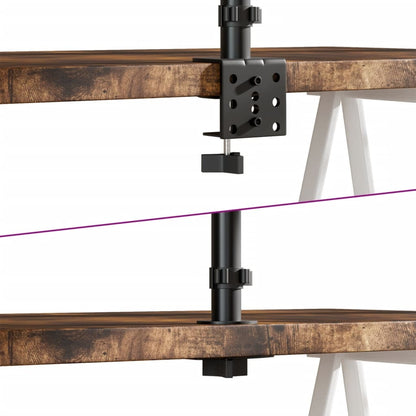 Adjustable Monitor Desk Mount – Steel Arm for 13"-27" Screens, VESA 75/100 mm, Clamp & Grommet