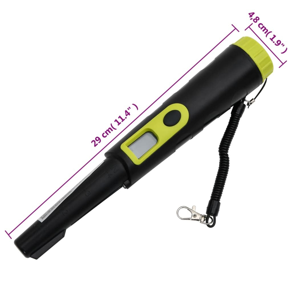 vidaXL Pinpointer Metal Detector with LCD Display Black and Yellow