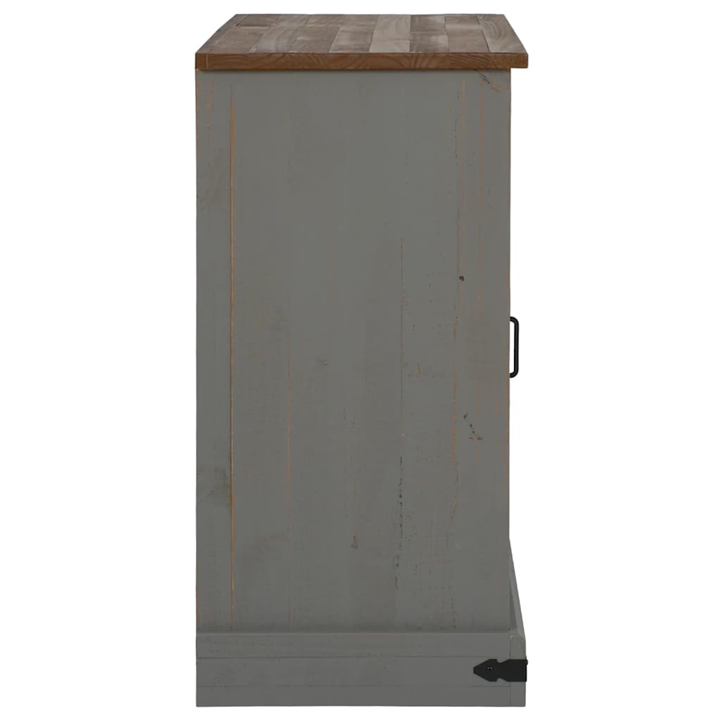 Sideboard HALDEN 2 Sliding Doors Grey 112x40x80 cm Solid Wood